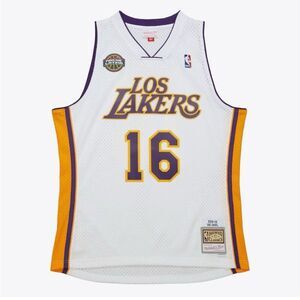 Los Angeles Lakers New Pau Gasol Mitchell Ness 2008/09 Swingman Jersey Medium